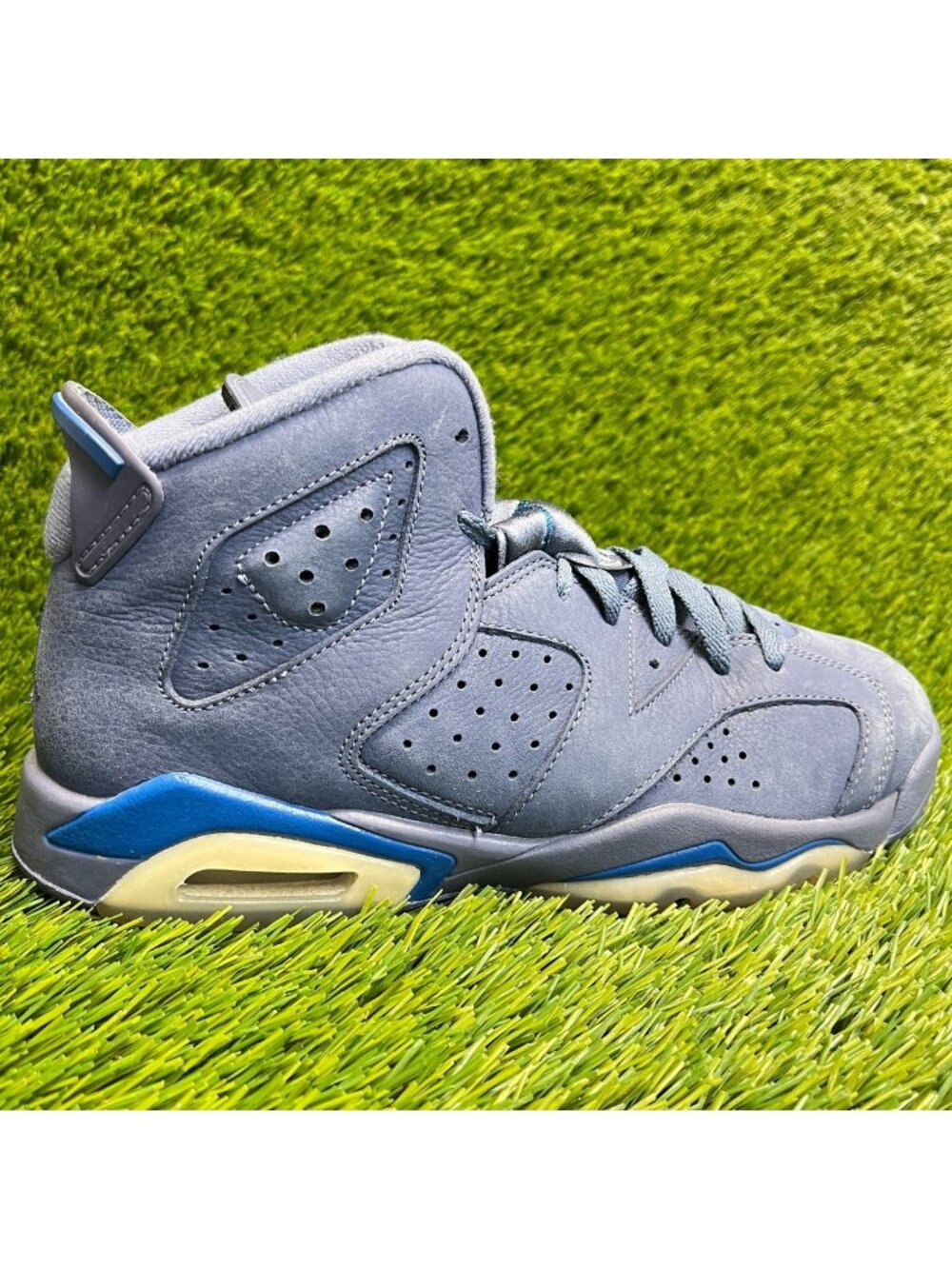 Nike Air Jordan 6 Retro Boys Size 6Y Blue Athletic Basketball Shoes Sneakers